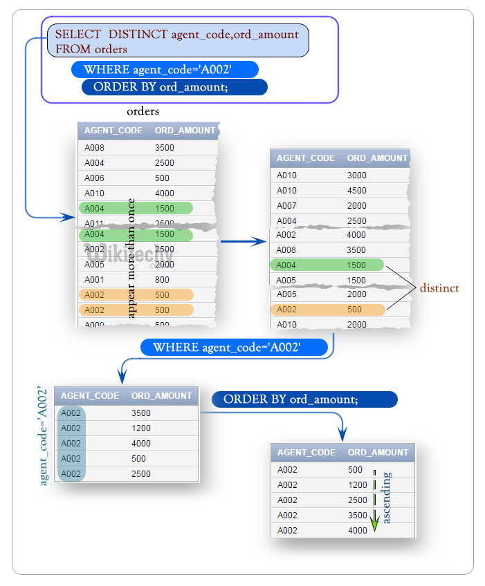 SQL Order by Sample Application